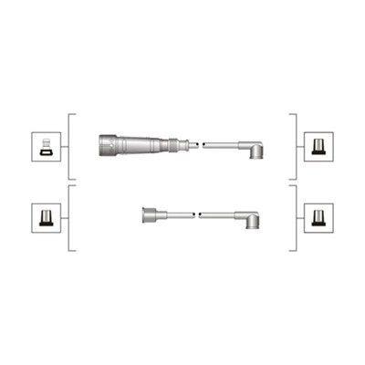 MAGNETI MARELLI Комплект проводов зажигания 941319170003